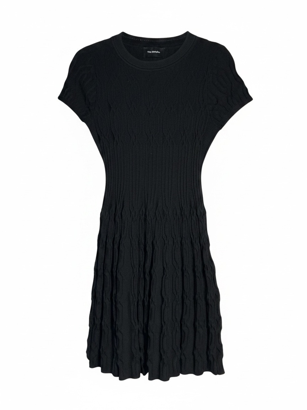 The Kooples Black Textured Knit Dress